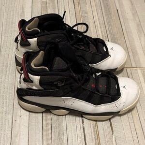 Jordan Black and White Athletic Shoes